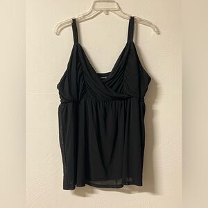 Torrid Black Mesh Babydoll Tank Top Goth Whimsigoth Fairy Goth Size 2